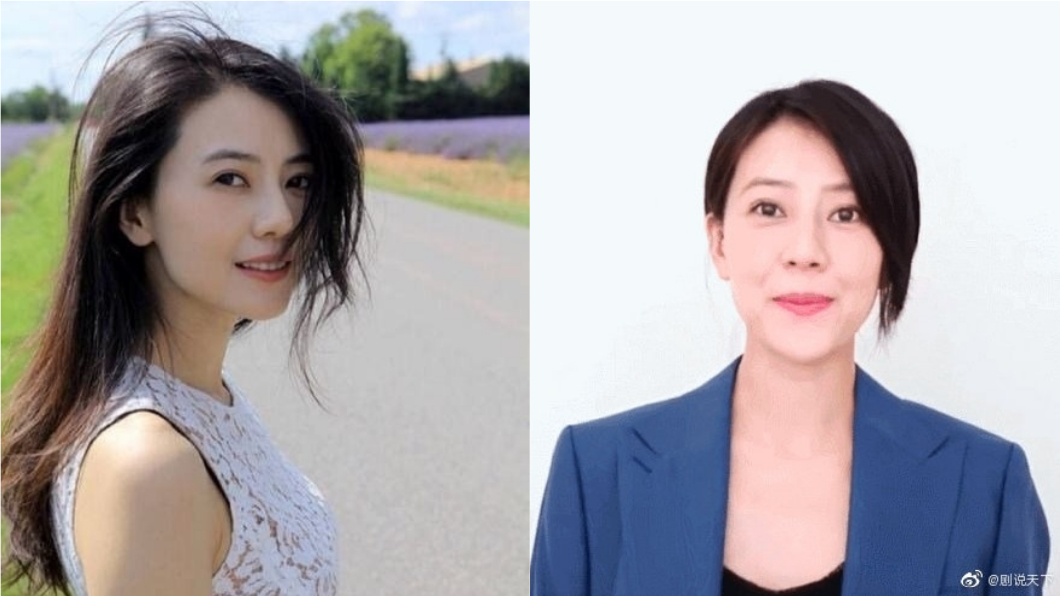 (右)高圓圓近日為了宣傳拍攝一段影片，不少網友大讚即便懷孕女神依舊那麼美。圖／翻攝自《微博》