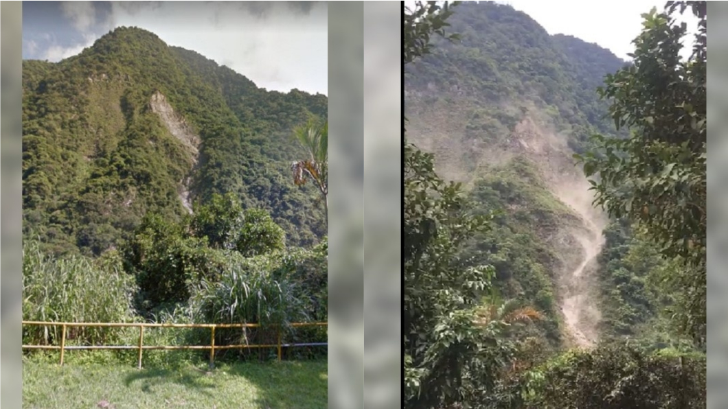 花蓮大地震!銅門村山崩 民眾目擊大面積土石滑落