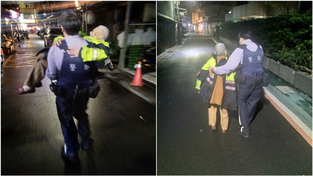 失智婦雨中迷路發抖 超暖員警公主抱護送返家