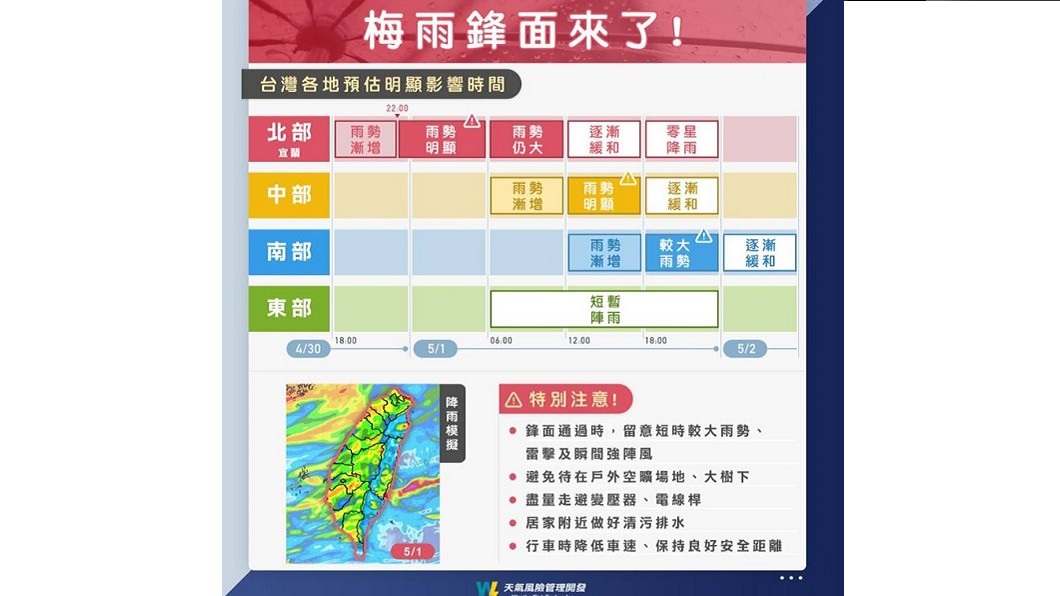 翻攝天氣風險 WeatherRisk