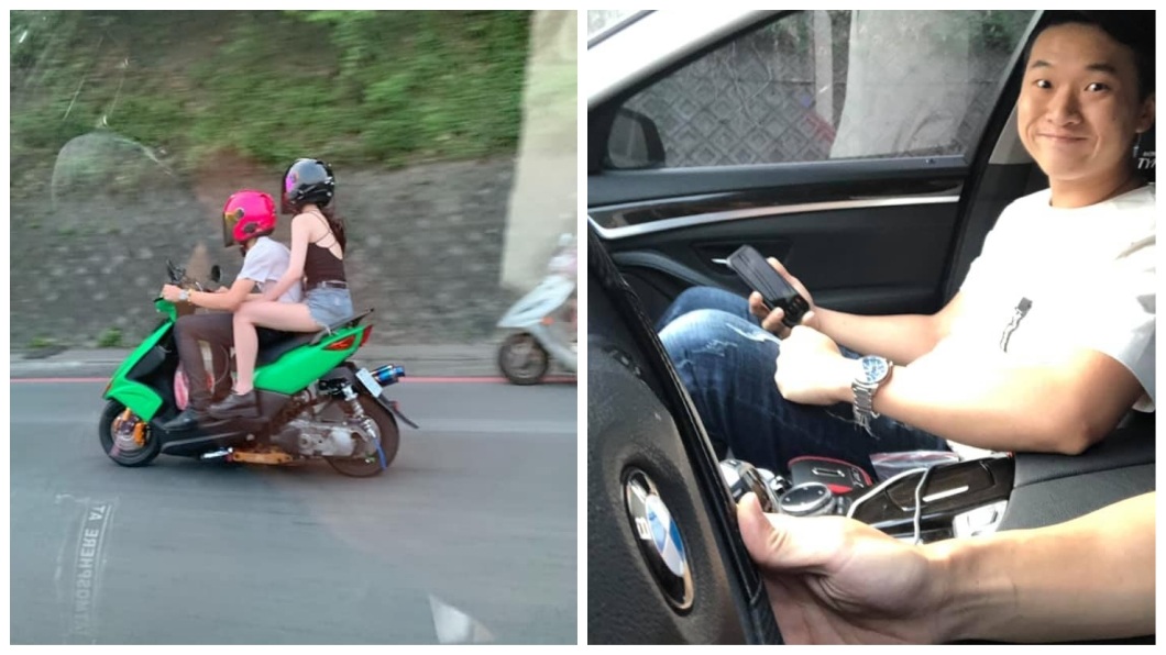 窗外機車載美背長腿妹 BMW車主看副駕怨:買錯車了