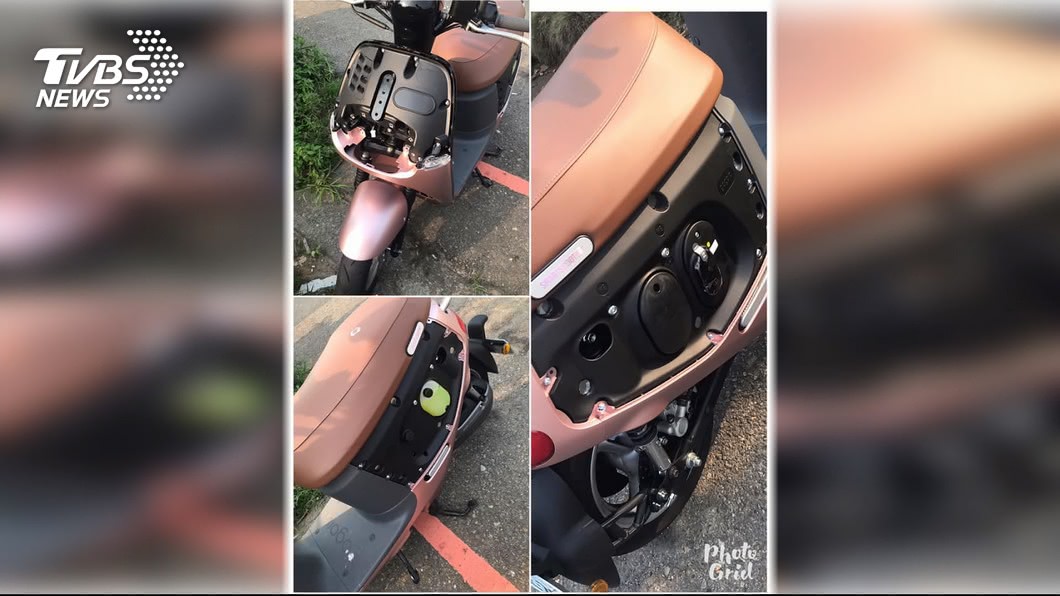 電動機車停路邊 車燈車殼一夜被拔光