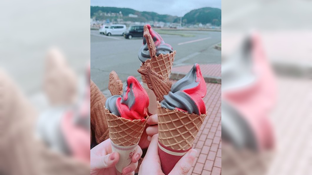 紅灰雙色鮪魚霜淇淋 日本青森限定口味