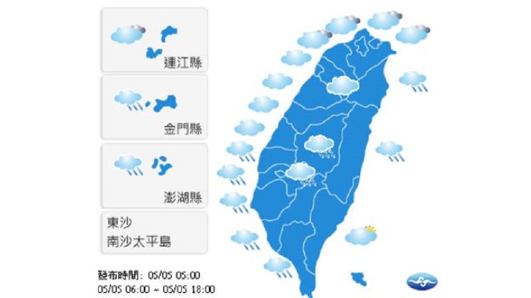 各地陽光露臉!山區留意午後雷雨 明深夜中南部水氣增
