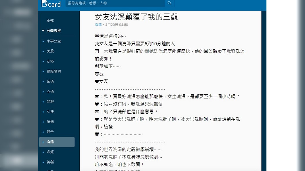 圖/翻攝Dcard