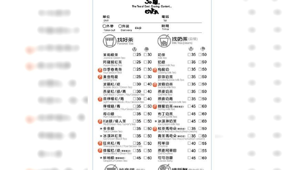 去年50嵐中區店家，將部分品項調漲5元。圖／翻攝自50嵐中區臉書