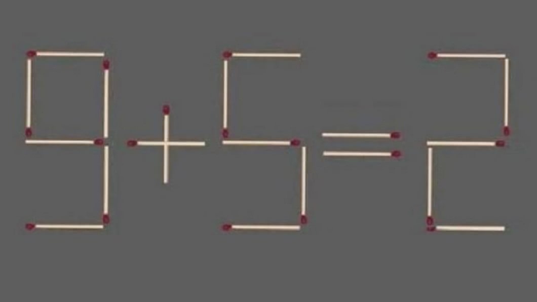 小學數學?移動1根火柴得出「9+5=2」 眾人被考倒