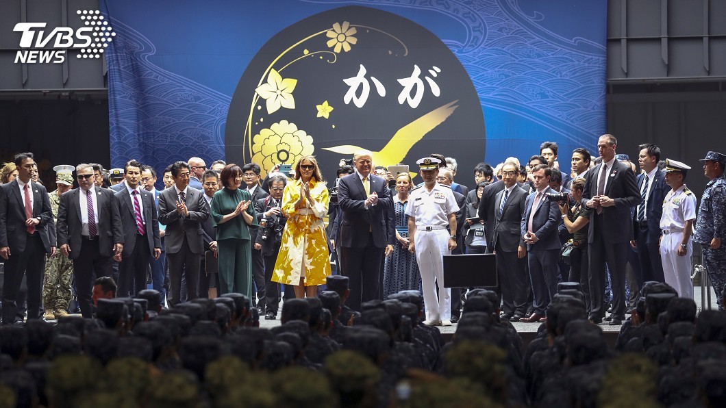 川普登加賀號 美總統首登日艦別具意涵