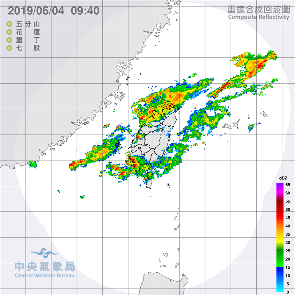 氣象局表示,今(4)日西南風影響,易有短時強降雨,臺南及高雄地區有局部大雨發生的機率,西半部其他地區易有局部較大雨勢發生的機率。圖/翻攝自 氣象局