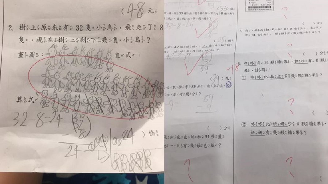 數學考卷寫不完都怪鳥太多 萬人笑噴:至少美術滿分