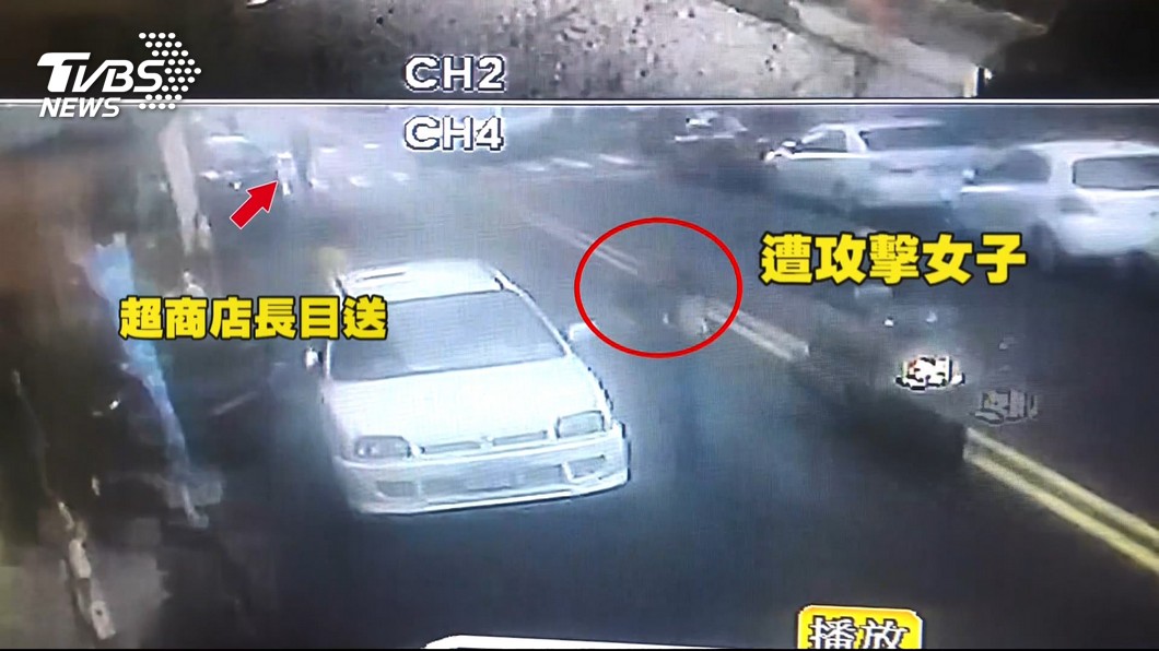 「躲超商櫃台」壯男肘擊女客 企圖2次攻擊