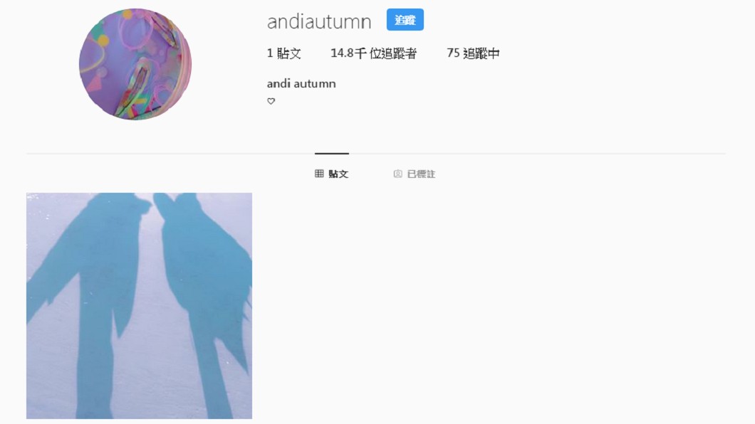 Andi刪除所有甜蜜合照。圖／翻攝自Andi IG
