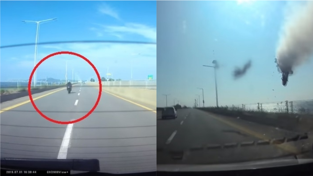 重機未減速直撞汽車 騎士連人帶車被拋飛當場慘死