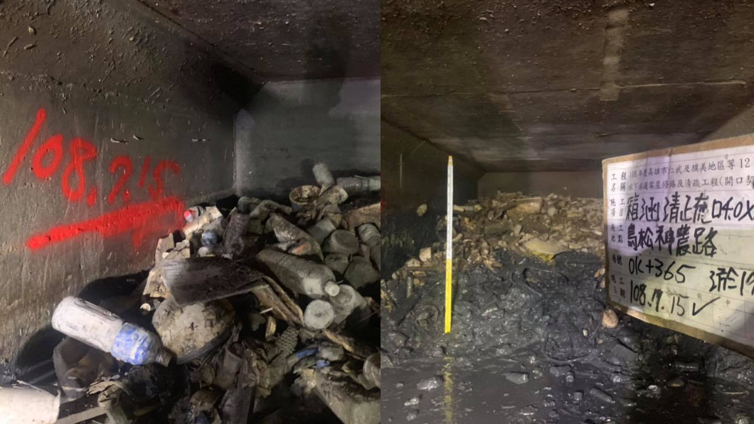 堆滿垃圾！曬出神農路下水道清淤照　韓國瑜：這是良心