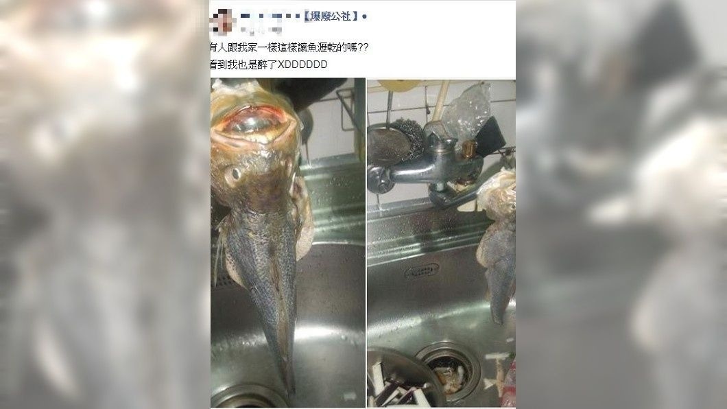 女網友笑問是否也有其他人處理魚的方式也和她們家一樣。(圖/翻攝自爆廢公社)