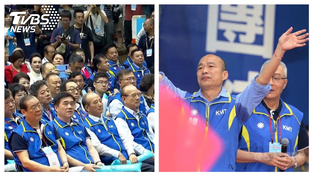 向全世界發出第一支穿雲箭！高雄市長韓國瑜(右圖左一)28日在國民黨全代會，成為國民黨提名第15任總統候選人，在全代會以鏗鏘有力的演說，向海內外數百萬僑胞發出全球動員令！    圖／中央社