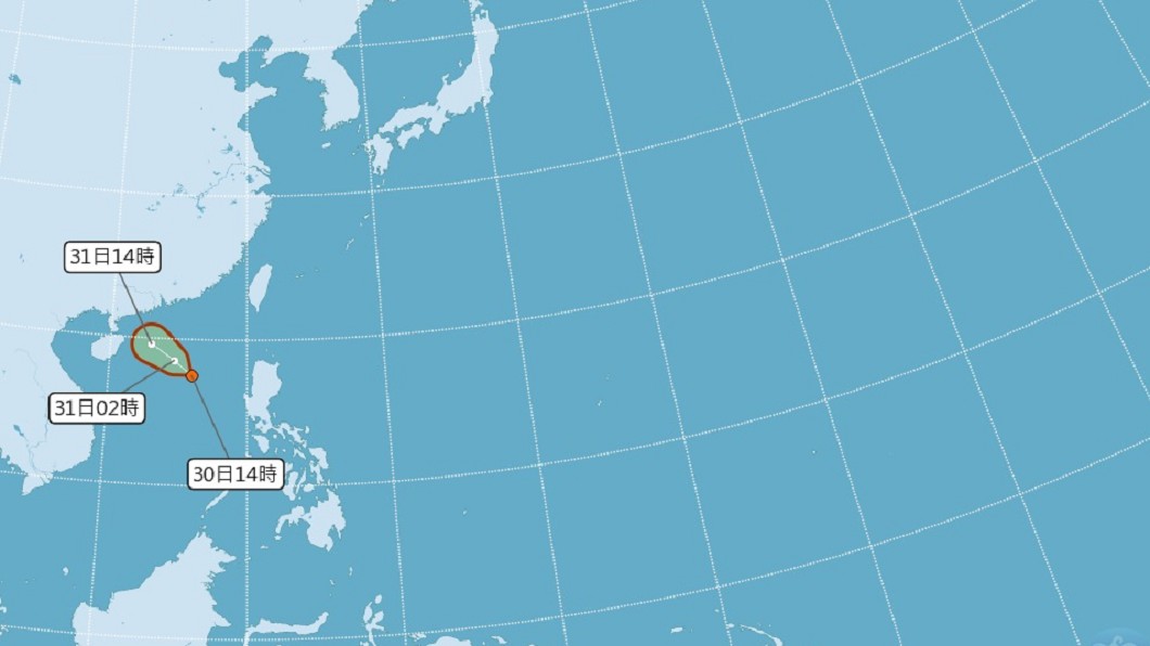 南海低壓增強為熱帶性低氣壓　24小時內恐成颱