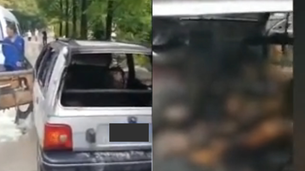 車反鎖自燃!隔窗見2孫「痛苦掙扎」 阿公無助跪地痛哭