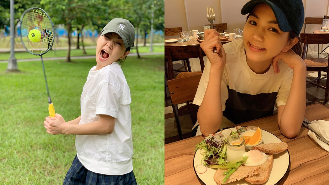 Ella維持良好生活和飲食習慣。合成圖／翻攝陳嘉樺 Ella臉書