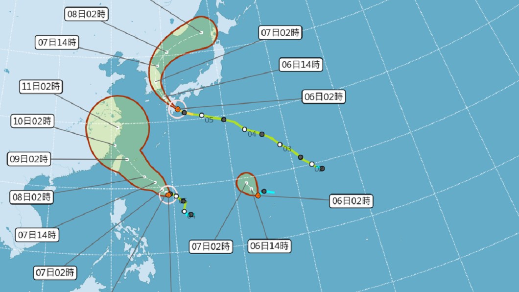利奇馬快增強為中颱 估7日白天海警晚上陸警