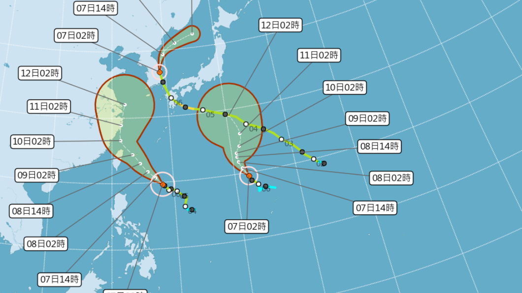 利奇馬轉中颱將「開眼」!這2天影響最劇 北台防雨炸