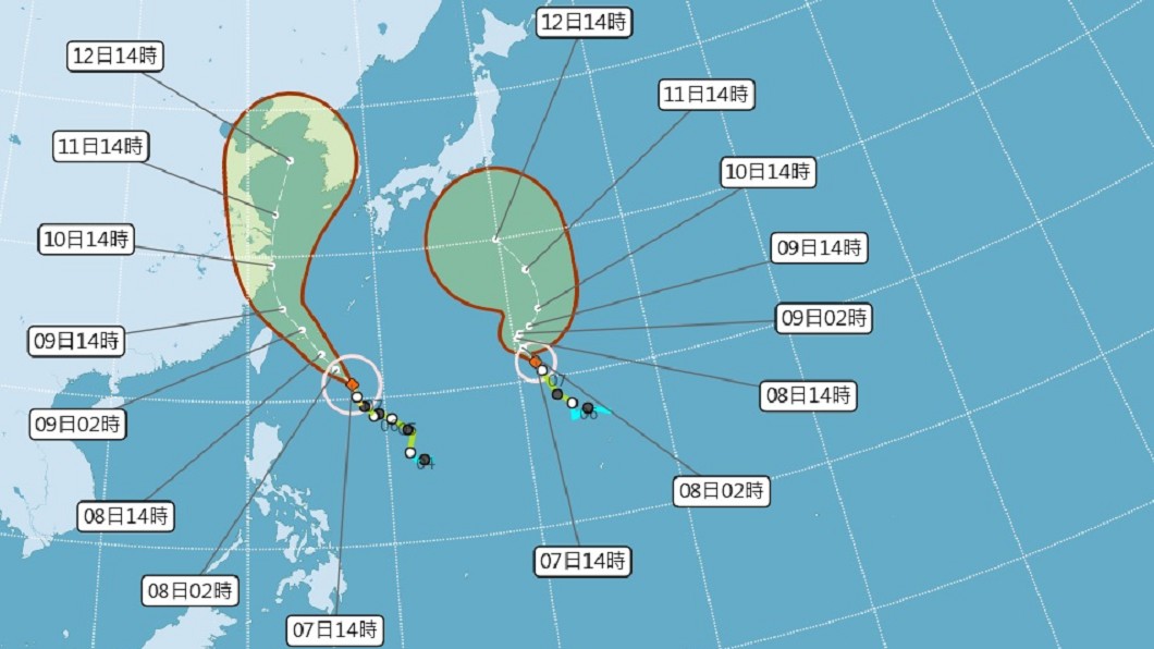 中颱利奇馬持續增強　估下午5時30分海警