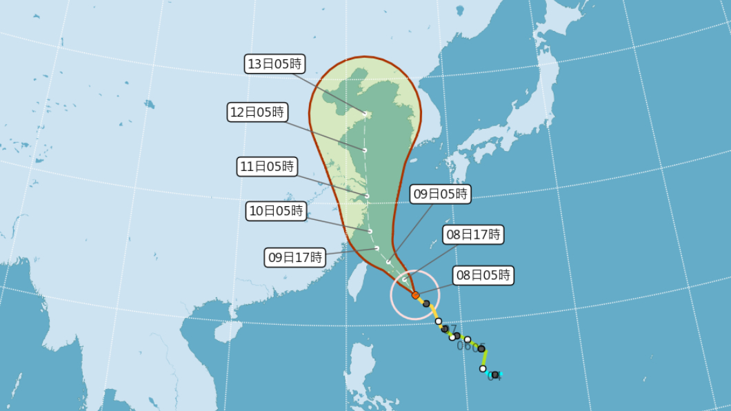 利奇馬轉強颱!直撲東北部 今晚到明日影響最劇