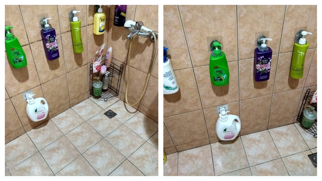 女分享浴室照…沐浴用品懸空 網歪樓:這哪買?