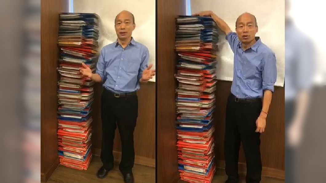 網疑韓國瑜直播「公文山」一堆最速件 王淺秋回應了