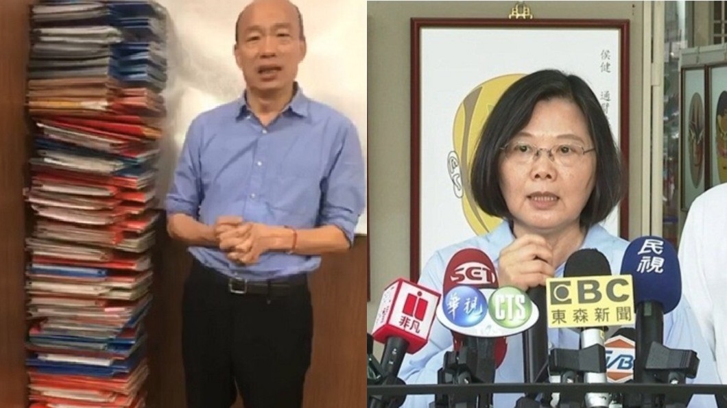 韓國瑜秀「公文山」 蔡英文狠酸:還沒批或借來拍照?