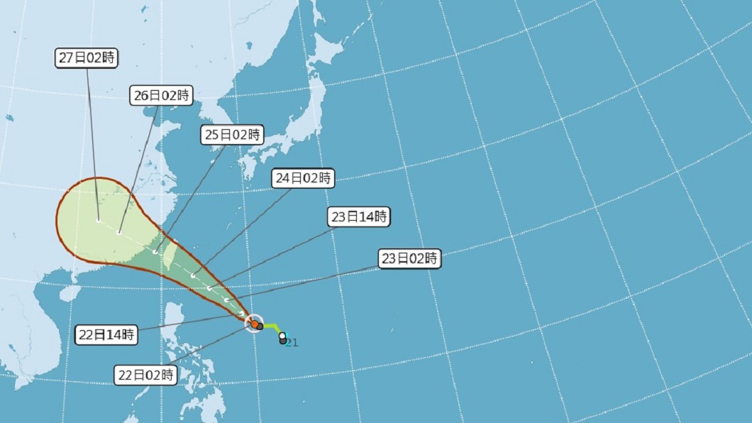 颱風白鹿朝台灣來 氣象局估明天陸續海陸警報
