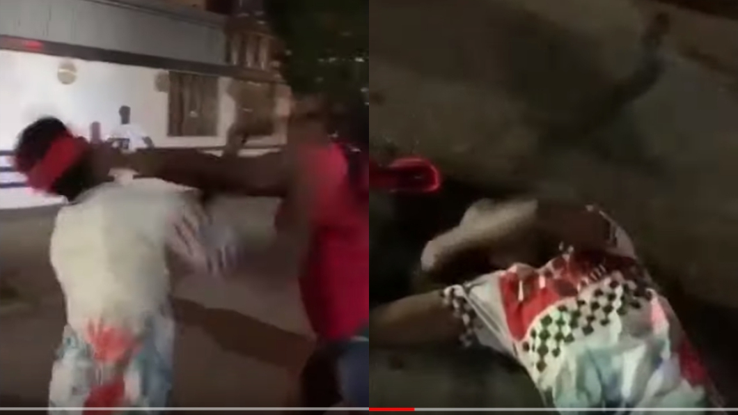 醉男失控叫囂!下秒慘遭壯女1拳KO 網笑翻狂重播
