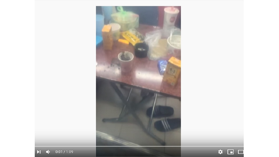 事發過程被偷偷拍下，畫面相當模糊，但聲音非常清楚。圖／翻攝 新竹蔡哥 YouTube