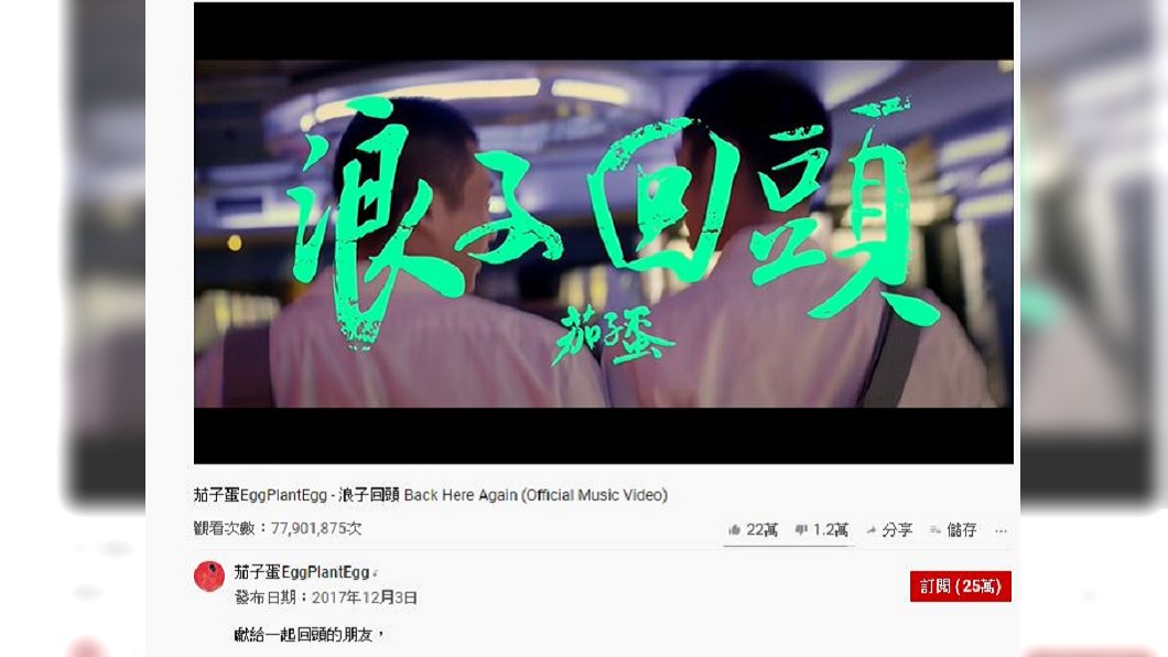 圖/翻攝自茄子蛋 youtube頻道