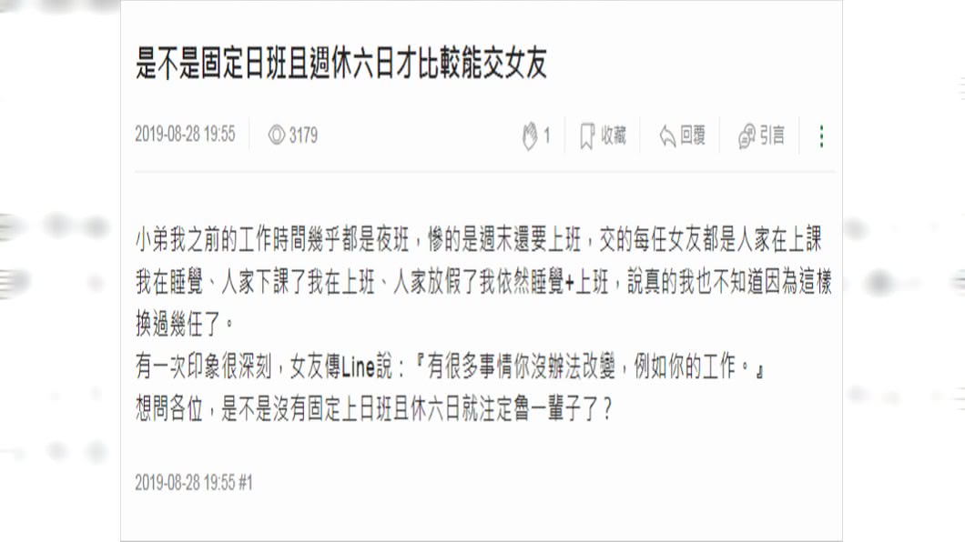 許多勞工不像一般上班族有固定休假日。圖／翻攝自mobile01