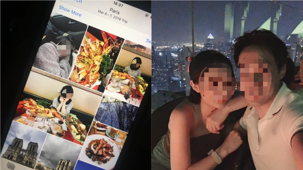 已婚機長與小三空姐同遊巴黎。圖／翻攝自爆料公社
