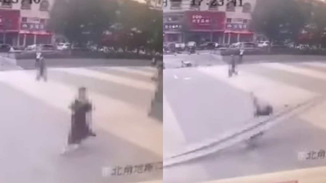 驚悚畫面曝!妙齡女遭鐵架砸中1秒慘死 路人全嚇傻