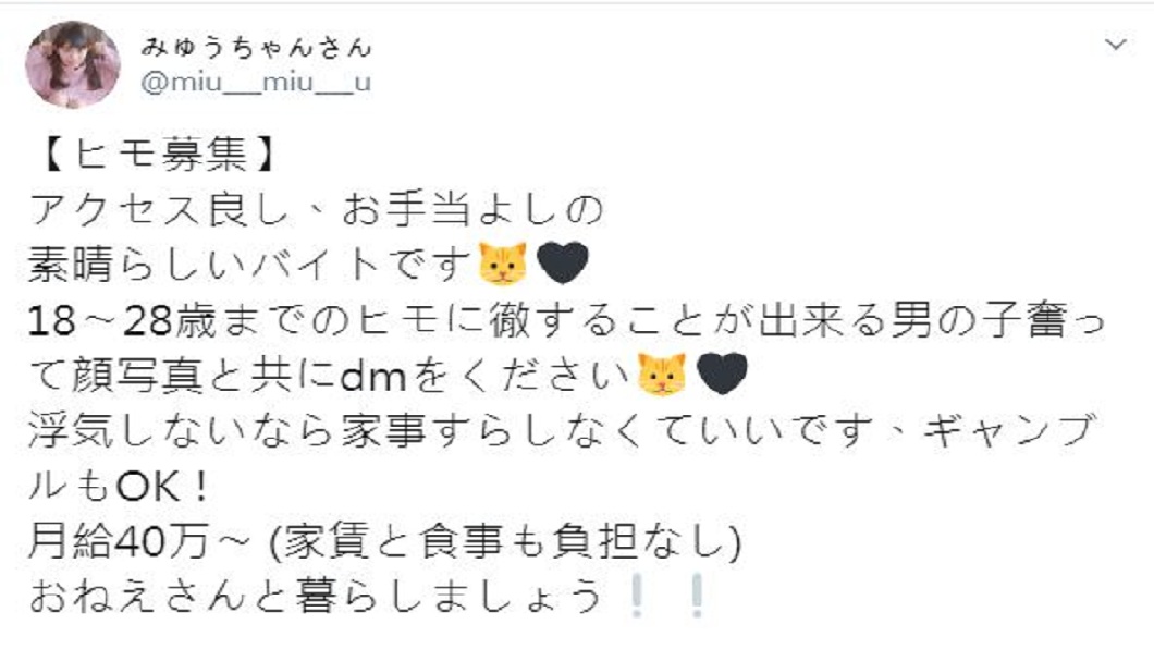 女網友的徵男發文一出，立刻引發男性網友的暴動，紛紛在底下留言搶報名。(圖／翻攝自推特)