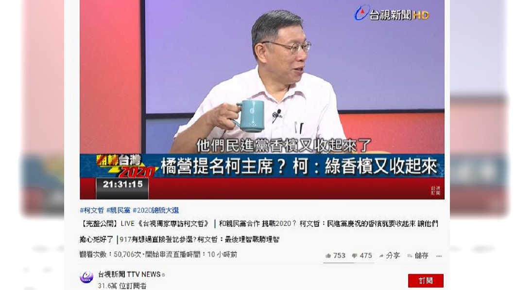 圖/翻攝自 台視新聞 TTV NEWS Youtube頻道