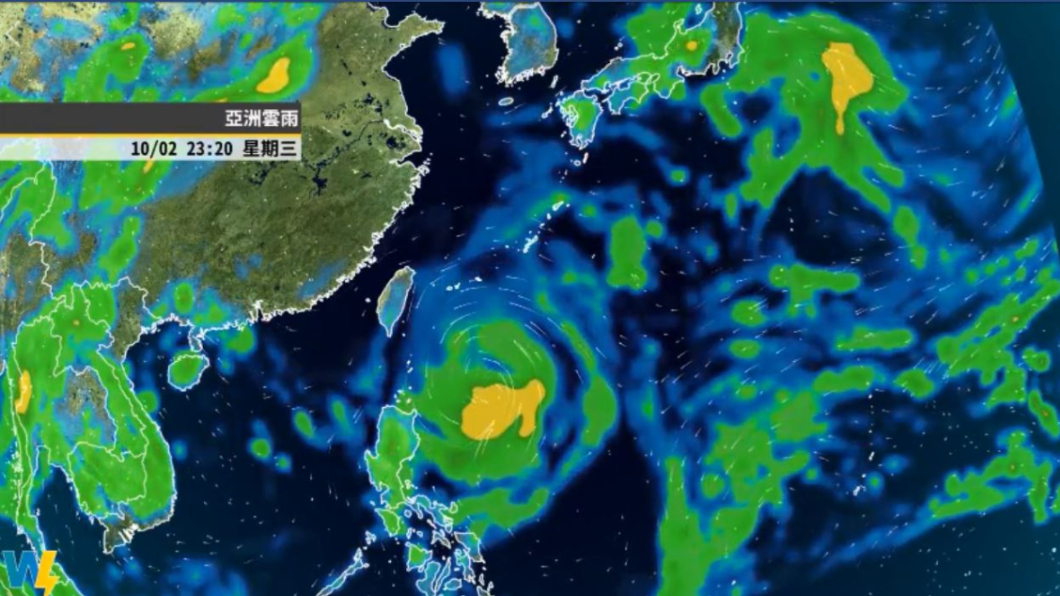 「亞洲雲雨」模擬圖。翻攝／彭啟明臉書