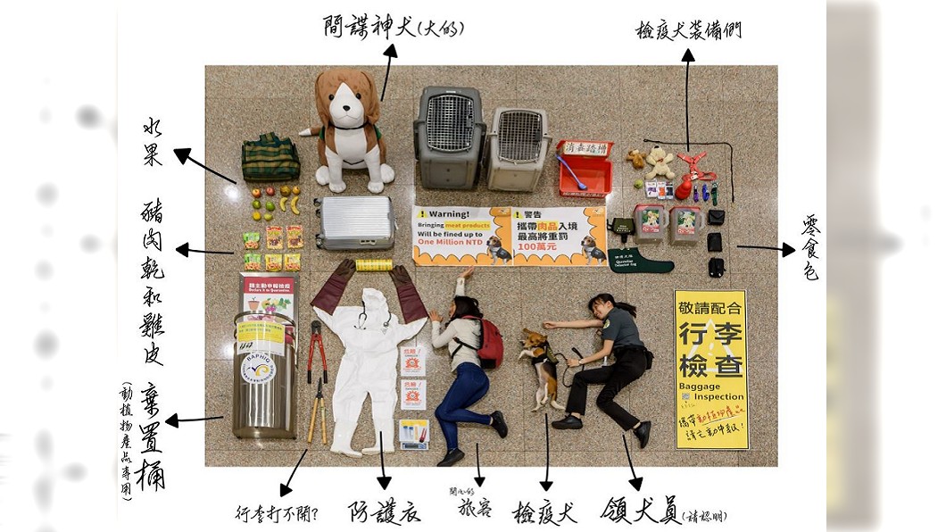 機場入境檢疫開箱文。圖/翻攝自「動植物防疫檢疫局-防疫小尖兵」臉書