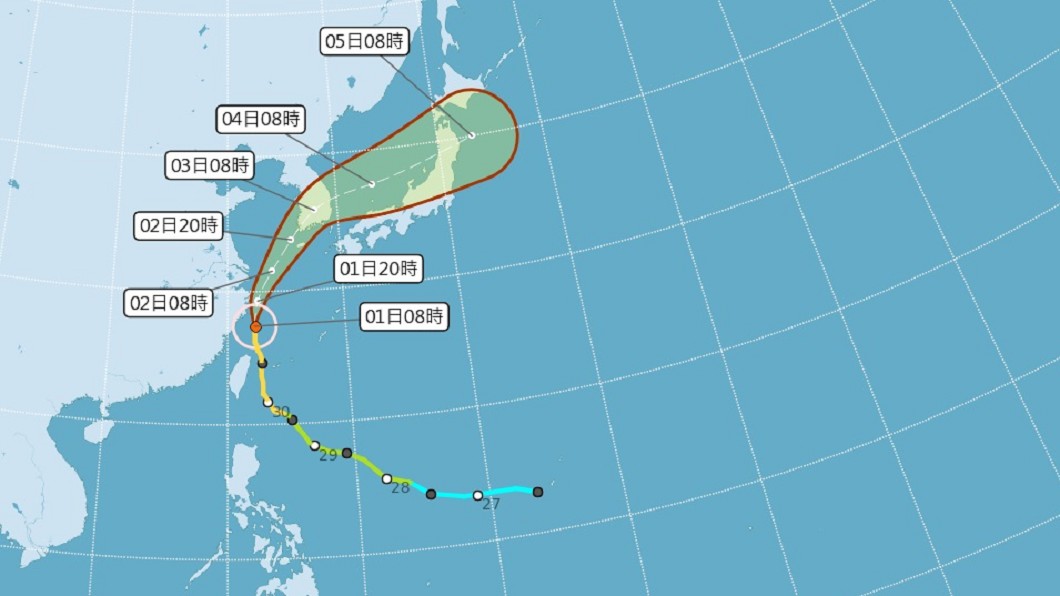 米塔颱風解除陸上警報遠離　天氣逐漸回穩