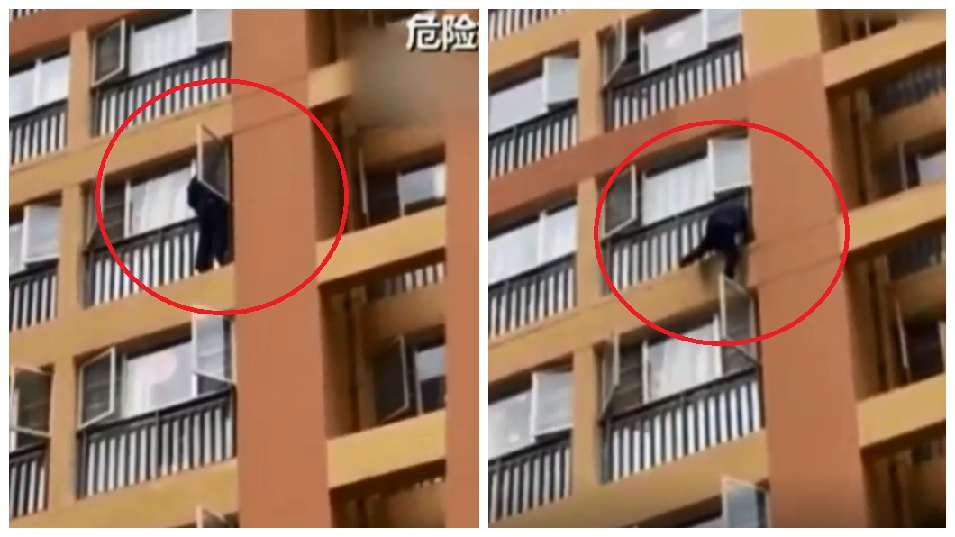 擔心孫女被反鎖 老翁「蜘蛛人上身」徒手爬上9層樓!