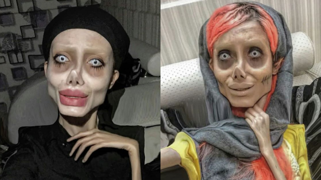 22歲少女塔芭兒將自己整成安潔莉娜裘莉。圖/翻攝自sahartabar_officialx IG