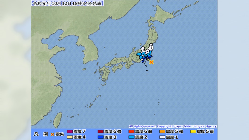 最強颱侵襲+地牛翻身 日本千葉地震規模5.7