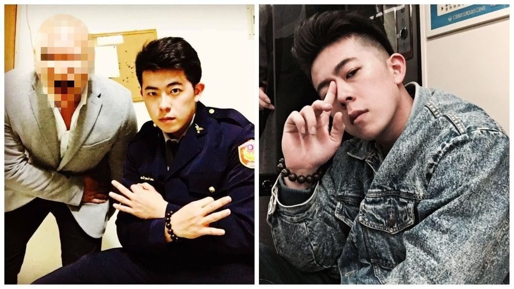 該名暖心員警名叫李諭,他有張明星臉,神似男星陳冠希。(圖/翻攝自臉書)