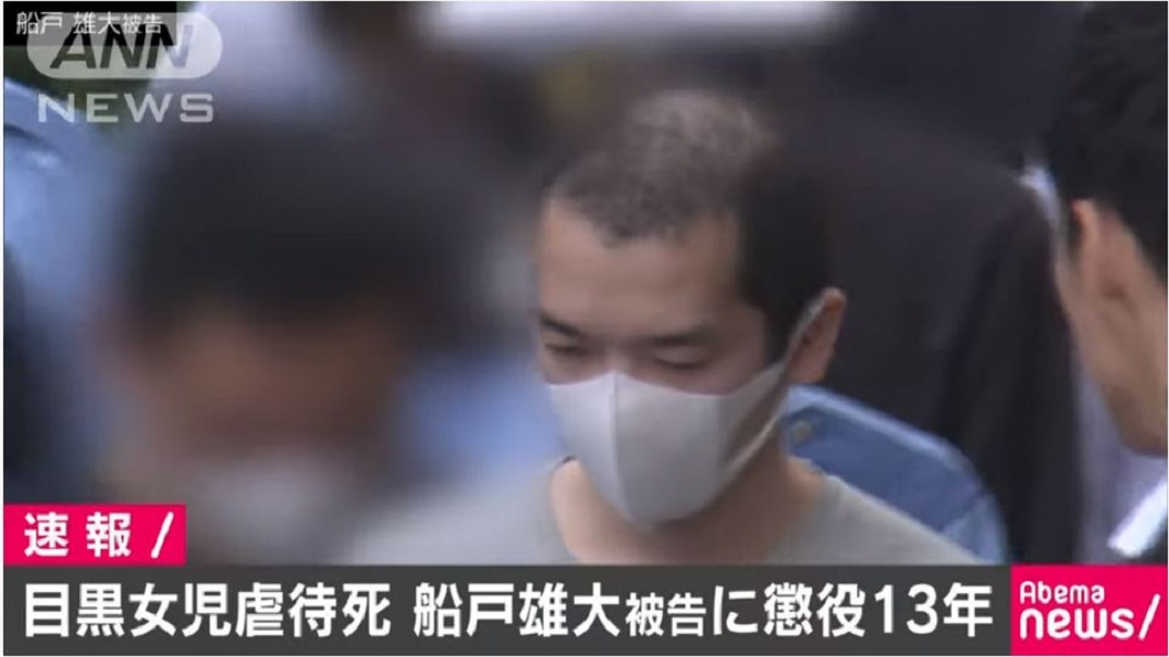 繼父船戶雄大遭法院判處15年徒刑。(圖/翻攝自YouTube)