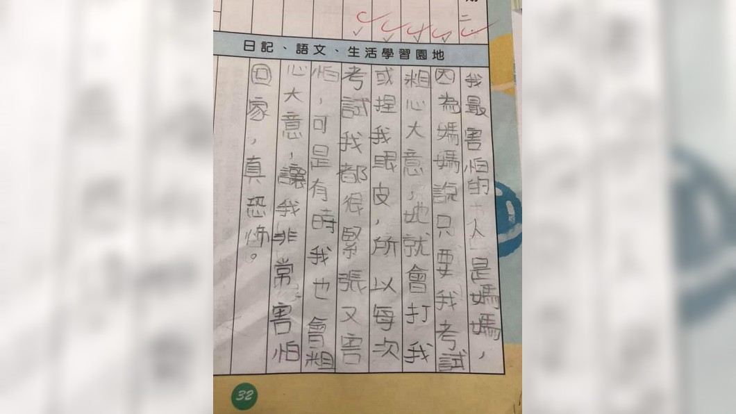 女兒表示考試粗心大意回家很害怕。圖/翻攝自爆怨公社