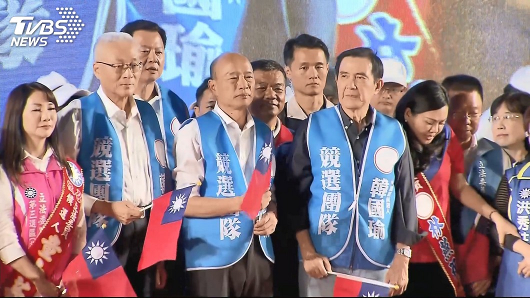 韓國瑜昨天在台南舉辦首場總統造勢活動。圖／TVBS