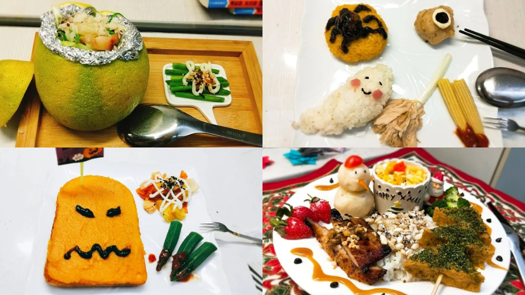 節慶創意料理。合成圖/翻攝Dcard美食板
